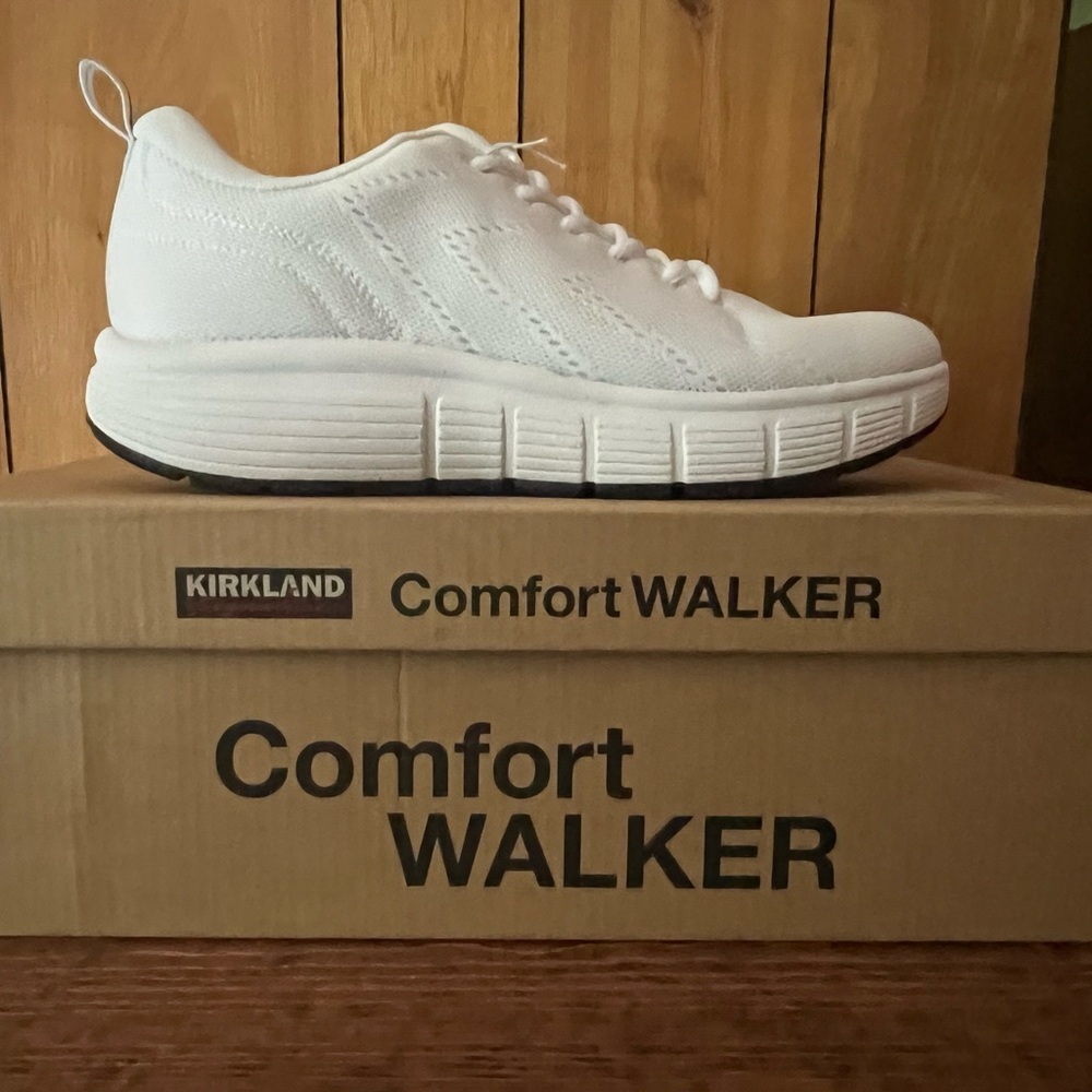 Kirkland Signature White Sneakers with Athletic Comfort